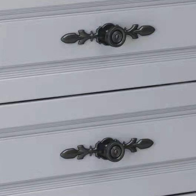 Traditional Rubber Wood Bedroom Storage Chest Vertical Chest with Drawers