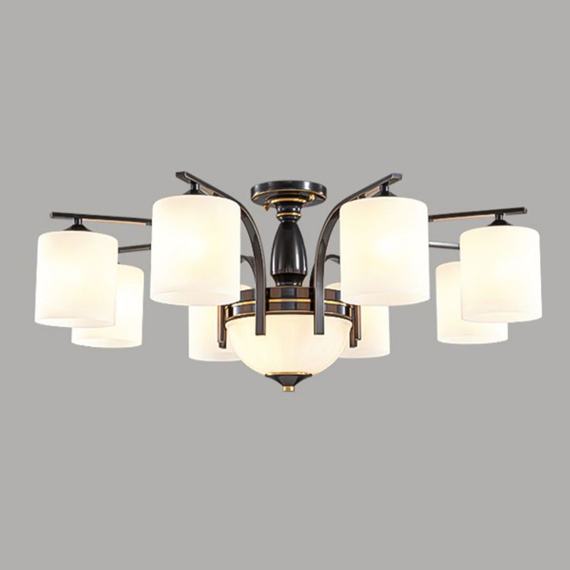 American Style Copper Ceiling Light Cylinder Shape Ceiling Lamp for Bedroom