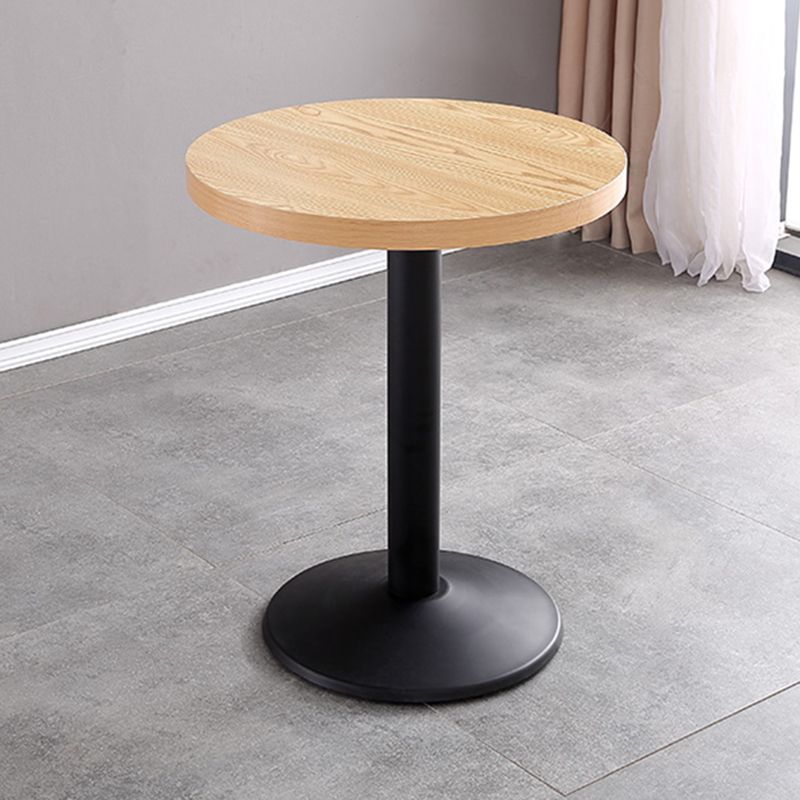 Metal Contemporary Dining Table Wood Top Table for Dining Room