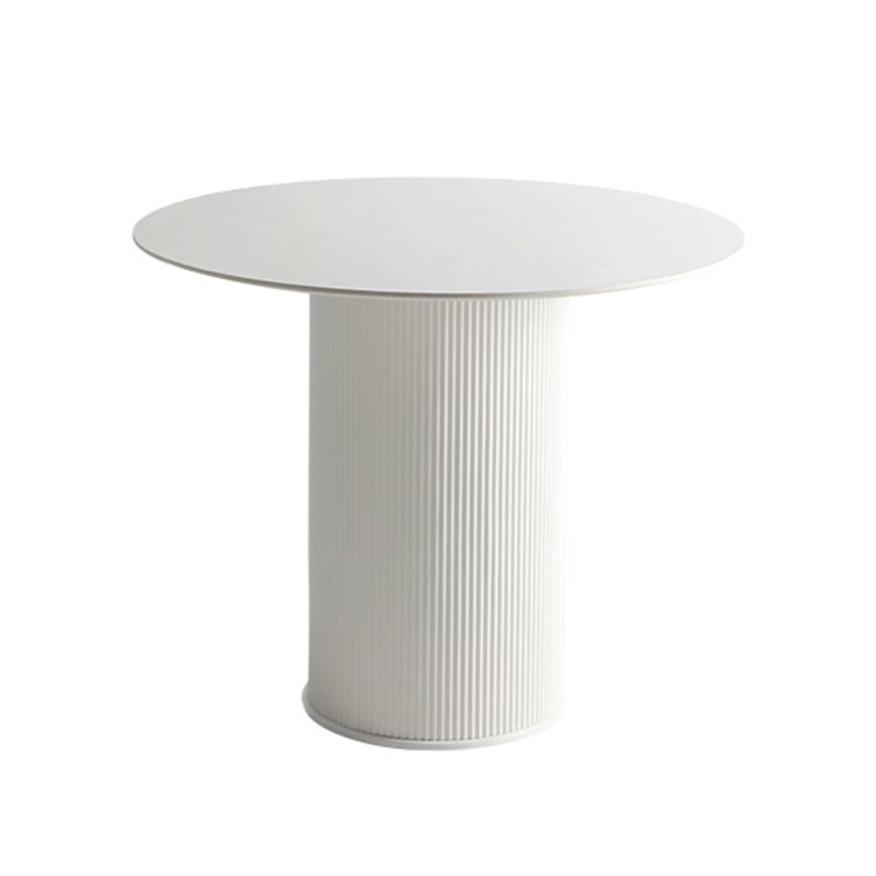 Modern Round Dining Table for 2 Persons Wooden Pedestal Base
