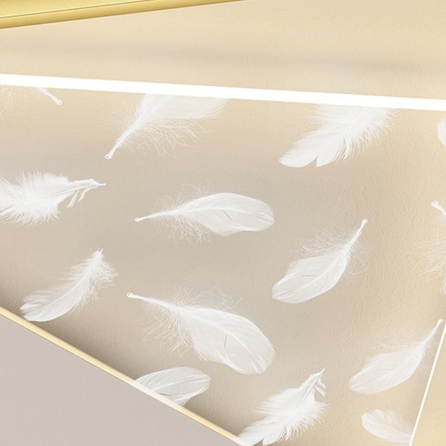 Lampe de plafond de forme carrée de style moderne métal 2 éclairage de plafond clair pour salle à manger