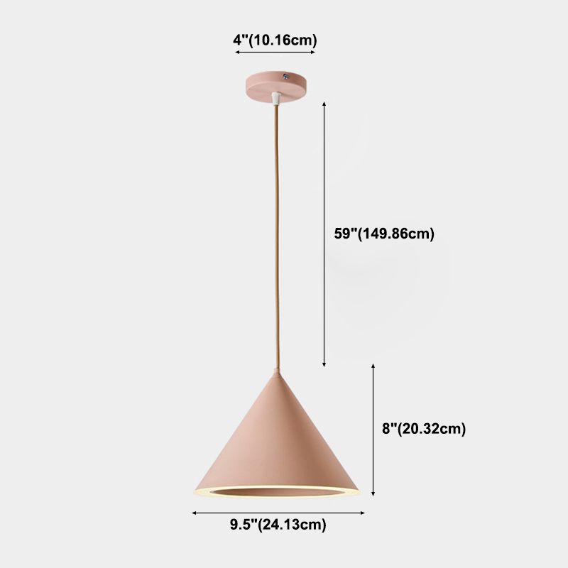 Moderner Stil Anhänger Lichtkegelform Metall 3 Lichter Suspendierung Anhänger