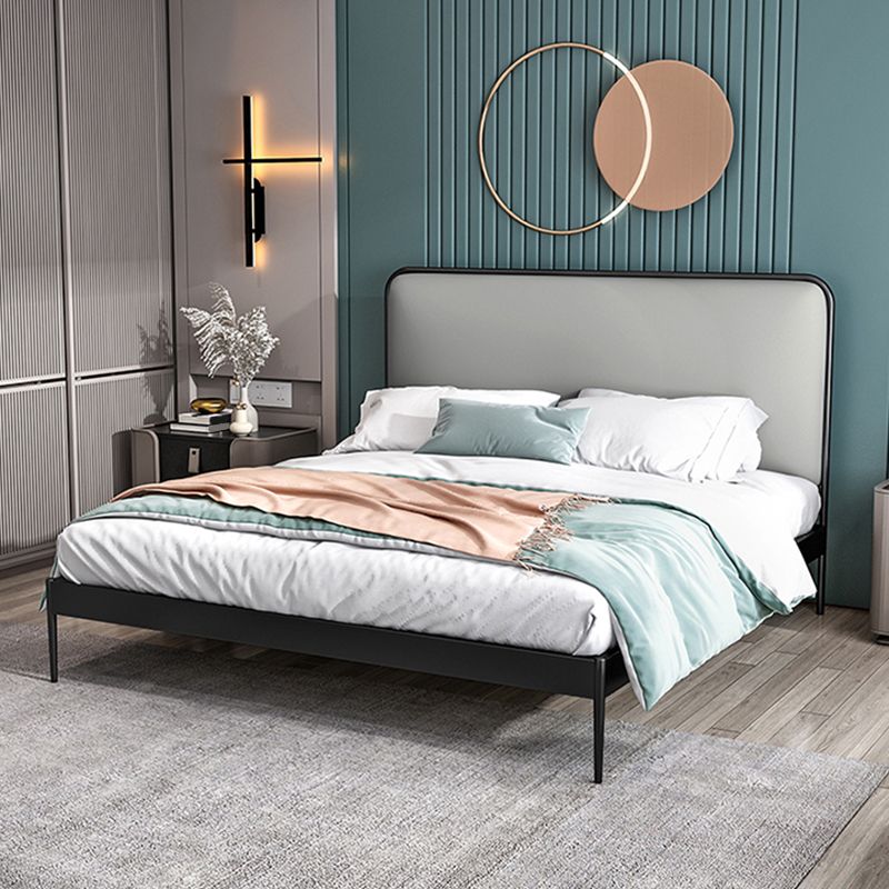 Metal Low Profile Bed Frame 43.31-inch H Wire-Grid Bed with Headboard