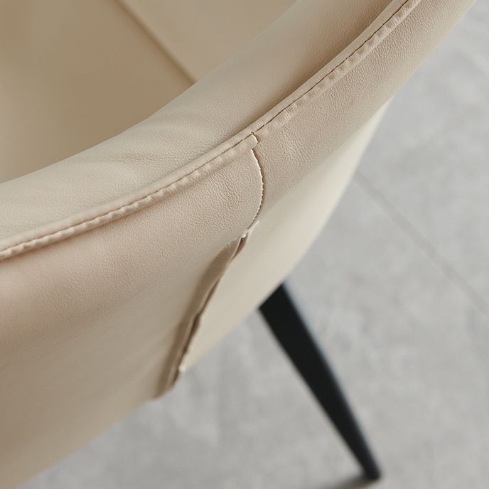 Silla de comedor estilo moderno Sillas laterales sin brazos de cocina con patas de metal