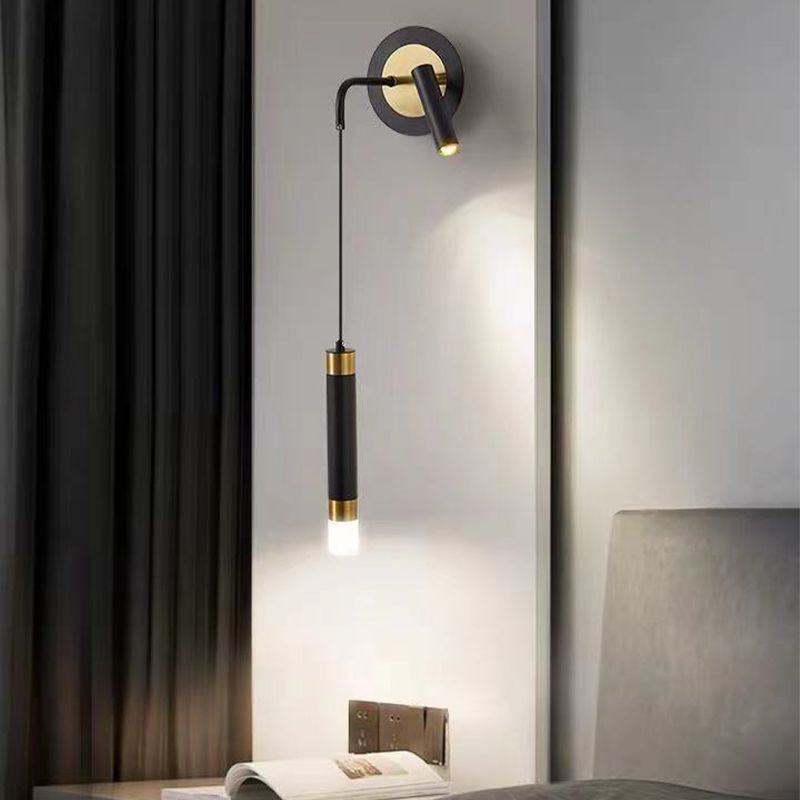 Lámpara de pared de lectura metálica moderna Fixtura de apliques de pared doméstica para sala de estar de dormitorio