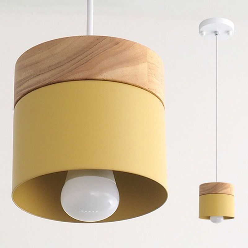 Accesorio de iluminación de cilindro de 1 luces kit de luz colgante nórdico moderno para pasillo