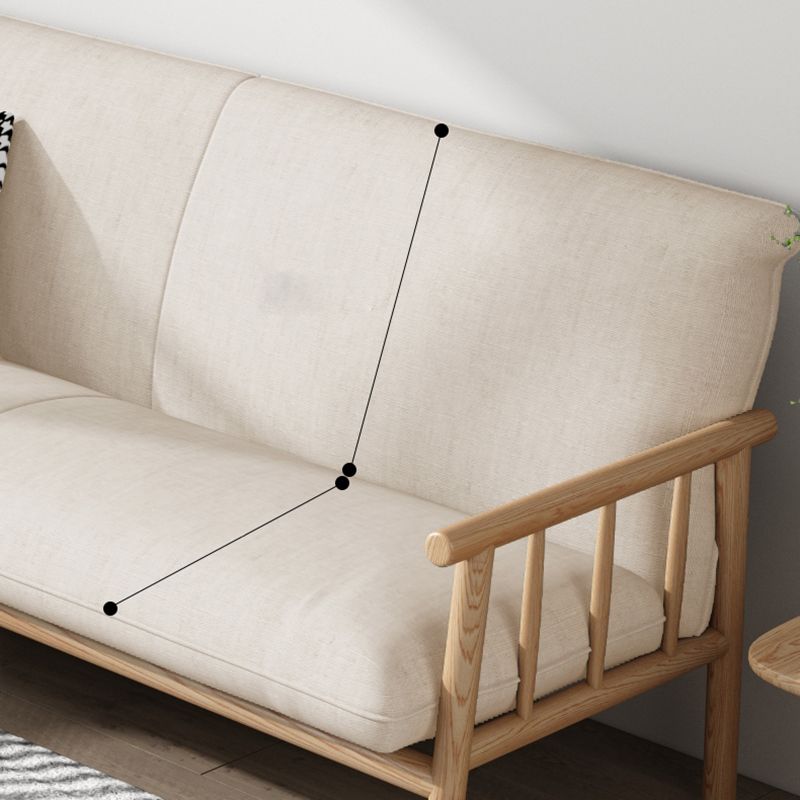 Modern Linen  Sofa 28.7"W Tight Back Sofa with Rolled Arm for Living Room