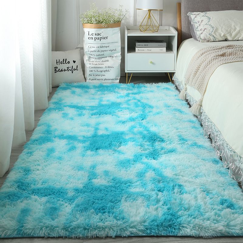Casual Tie Dye Shag Rug Polyester Area Rug Stain Resistant Indoor Carpet for Home Decoration
