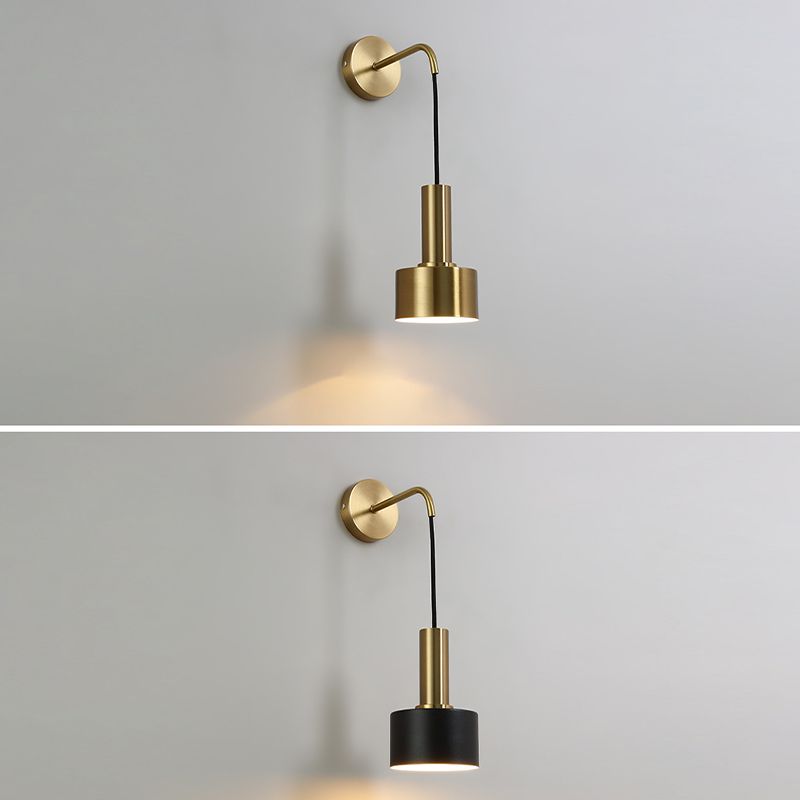 Cilindro Luz de pared contemporánea Luz de montaje de pared de 1 luz para dormitorio