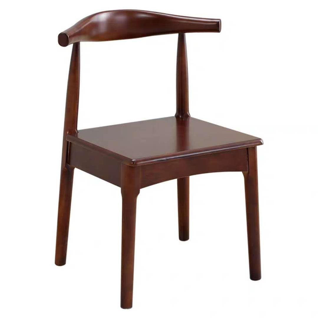 Scandinavian Dining Chair Open Back Side Chair with 4 Wood Legs for Home Use