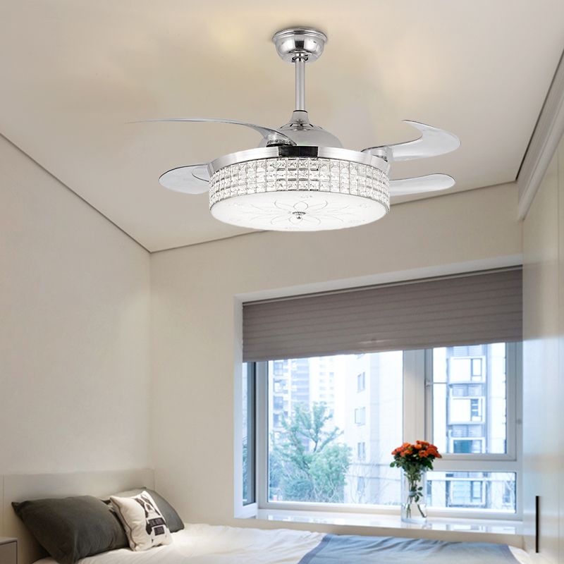 Kristallrunde Deckenventilator Leuchtt