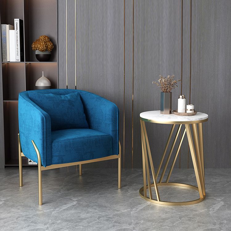 Silla de comedor de metal de estilo nórdico, sillas laterales tapizadas sin brazos para uso doméstico