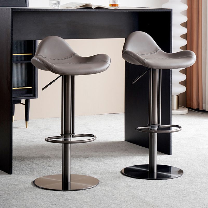 Industrial Adjustable Bar Stool Leather Backrest Counter Stool for Bristol