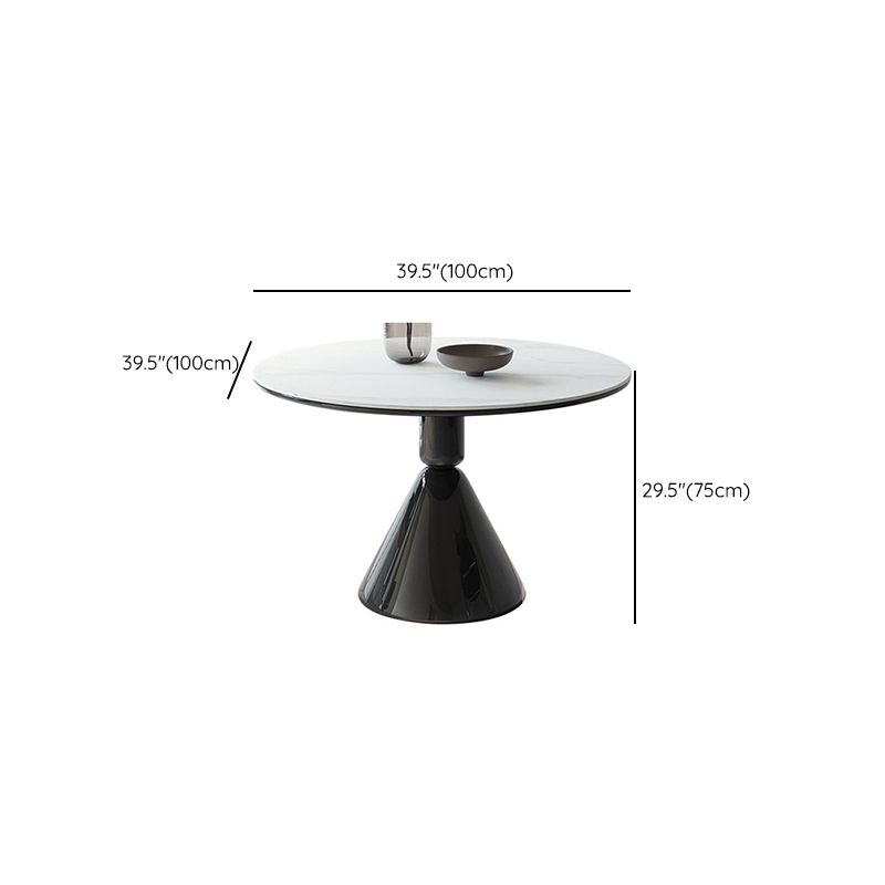 Contemporary Dining Room Dinner Table Round Pedestal Dining Table