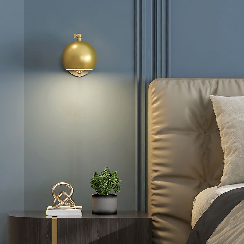 Sala de estar pared apliques posmoderno metal una bulbo de luz de luz montada en la pared