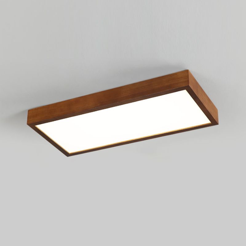 Modern Ceiling Lamp Wooden Flush Mount Light Fixture for Bedroom