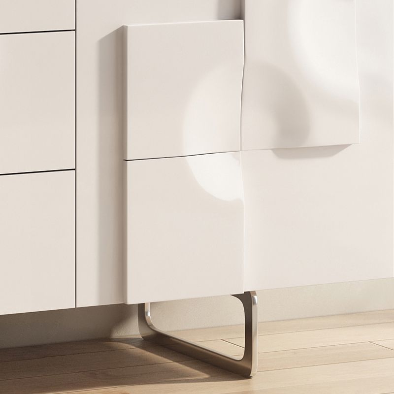 Nordic Style Solid Wood Storage Drawers Sideboard Cabinet in White