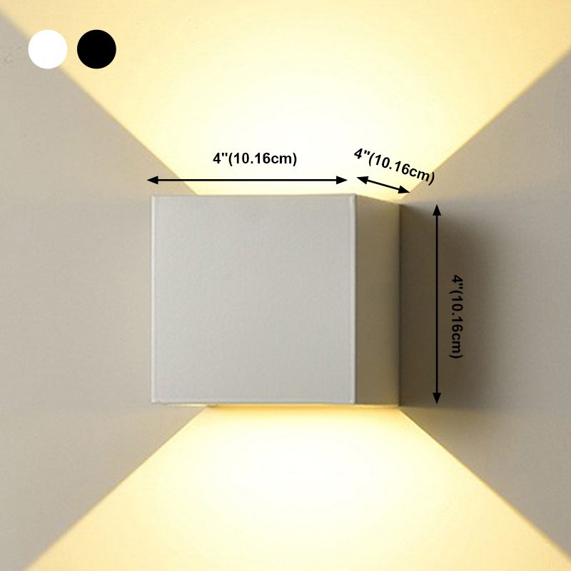 Modern Style Geometric Wall Light Sconces Metal 2 Lights Wall Washer Sconce