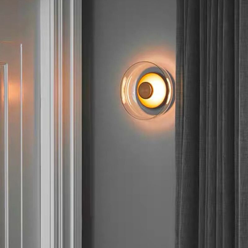 Lámpara en forma de tazón lámpara de estilo simple letrero de oro led montado en la pared montada de pared de oro