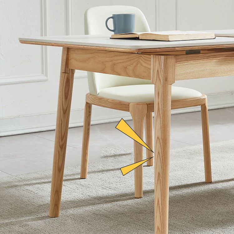 Solid Wood Kitchen Dining Side Chairs Parsons Chair in White