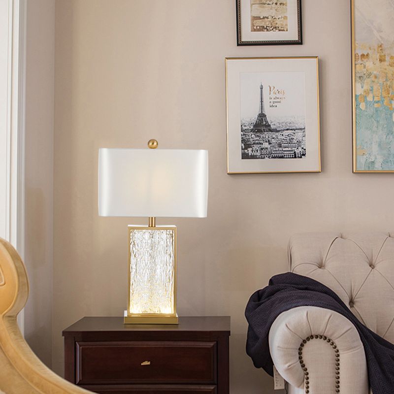 Lampada da tavolo postmoderna a 1 luci con luci da tavolo a quadrato per soggiorno