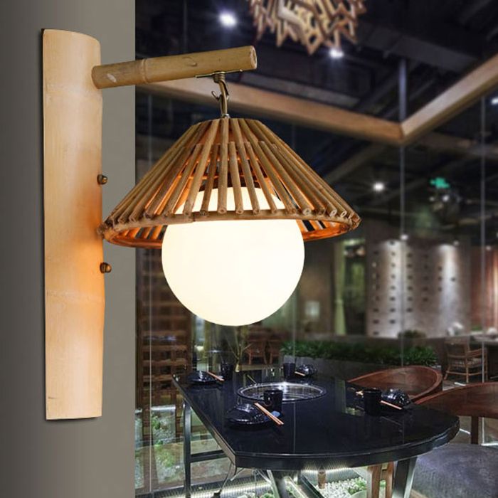 Modern Creative Wall Light Bamboo Wall Sconce Light for Living Room