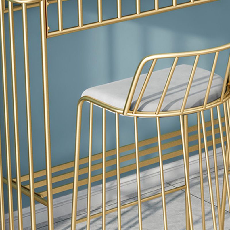 Industrial Rectangle Bistro Bar Desk Faux Marble Bistro Table for Indoor