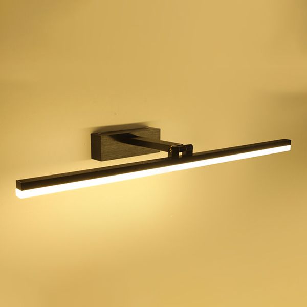 Black Elongated Wall Mounted Lamp Simplicity Style LED Metal Wall Sconce Lighting