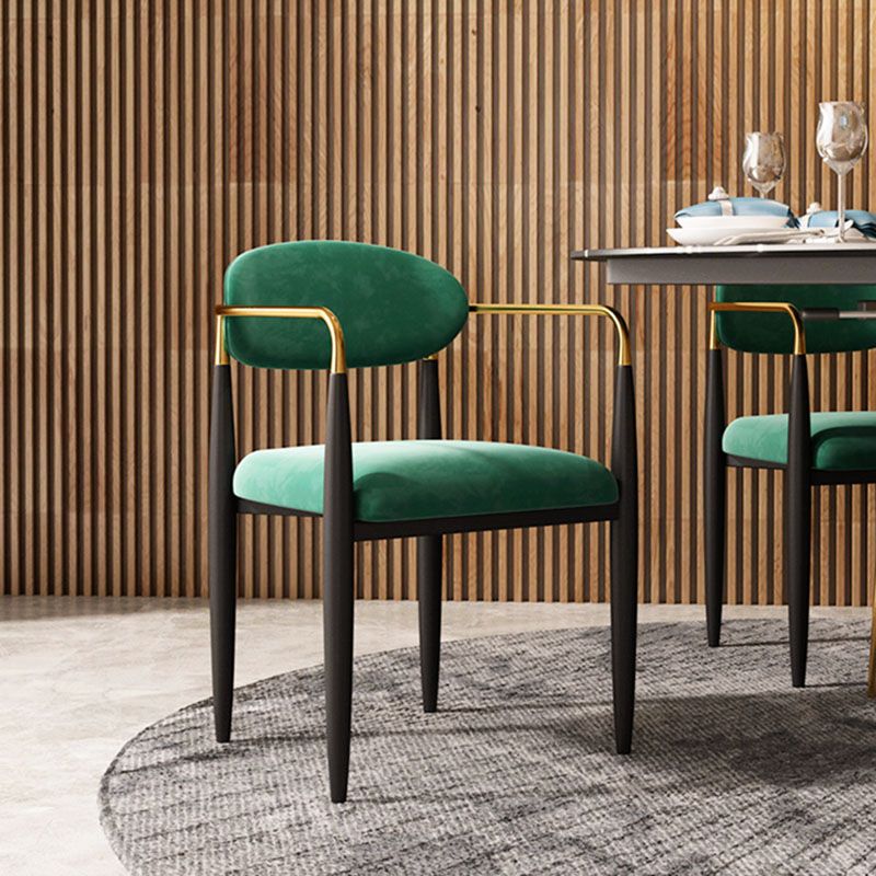 Metal de la cocina del estilo moderno que cena la parte posterior abierta de la silla que cena la silla lateral del brazo