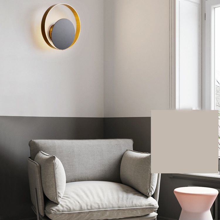 Circle Wall Mounted Lamp Postmodern Simplicity Metal Wall Mount Lamp for Living Room
