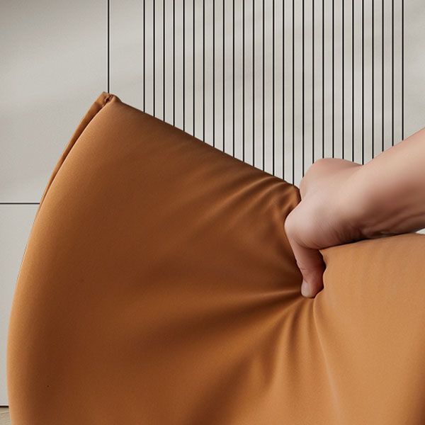 Contemporary Restaurant Leather Side Chair Matte Finish Solid Back Dining Chair