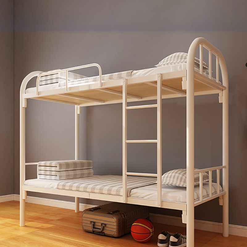 Contemporary Bunk Bed Iron Solid Color Bed With Headboard and Footboard