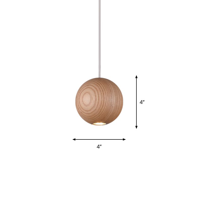 Ball LED Cluster Pendant Light Modern Wooden 1/7/10/16-Head Living Room Ceiling Light Fixture Kit
