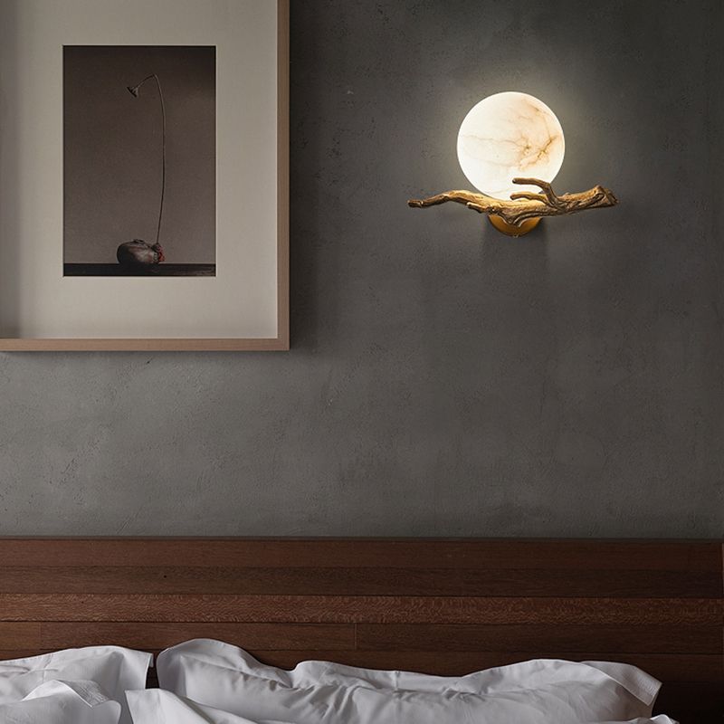 Glass Wall Light Sconces Modern 1-Light Shape Wall Light Fixtures for Bedroom