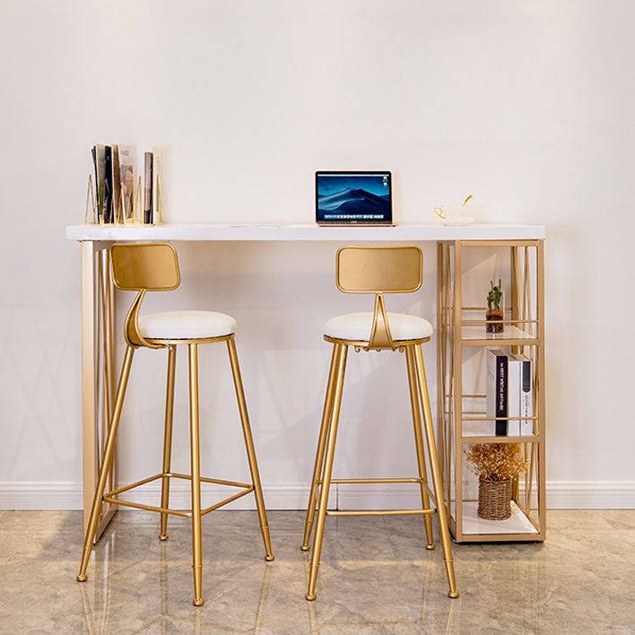 Glam Wood Bar Table Set 1/2/3 Pieces Rectangular Counter Set for Home