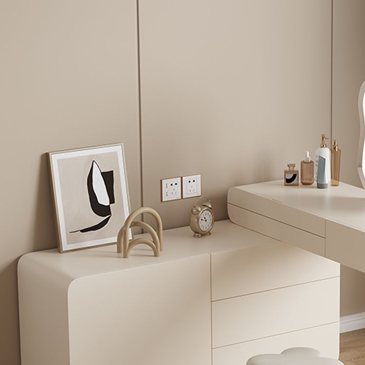 15.75" Wide Make-up Vanity White Makeup Vanity Desk Table with 6 Drawers