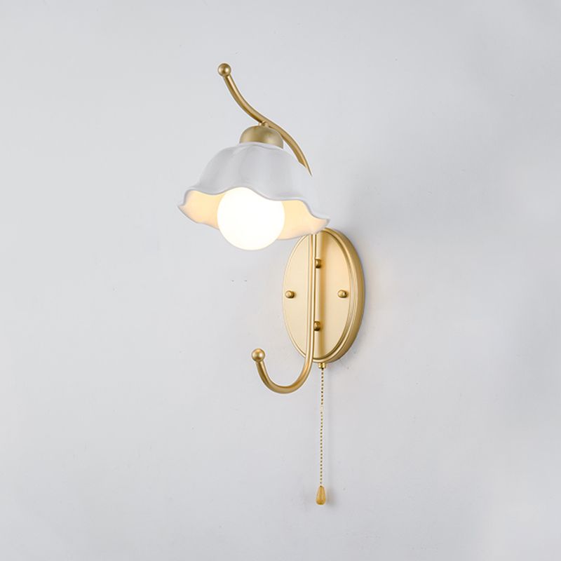 Modern Gold Vanity Lighting Ceramic Shade Wall Light Fixture for Bathroom