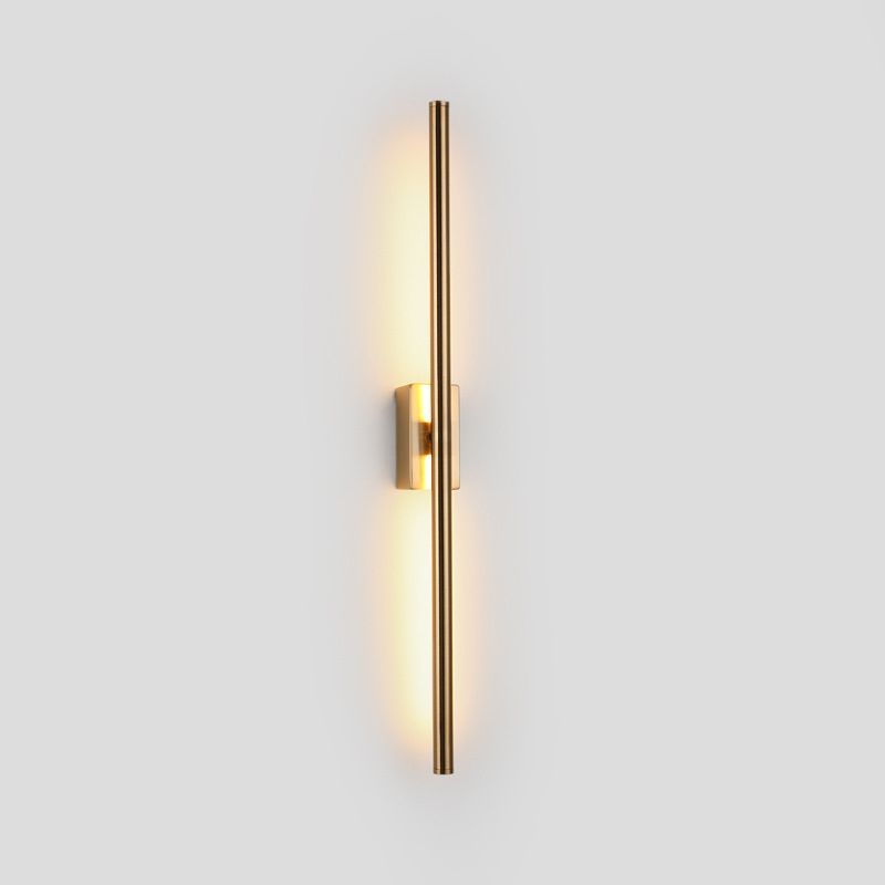 Sconce da parete lineare a 1 luce moderna moderna illuminazione da parete in vetro in stile semplice in nero