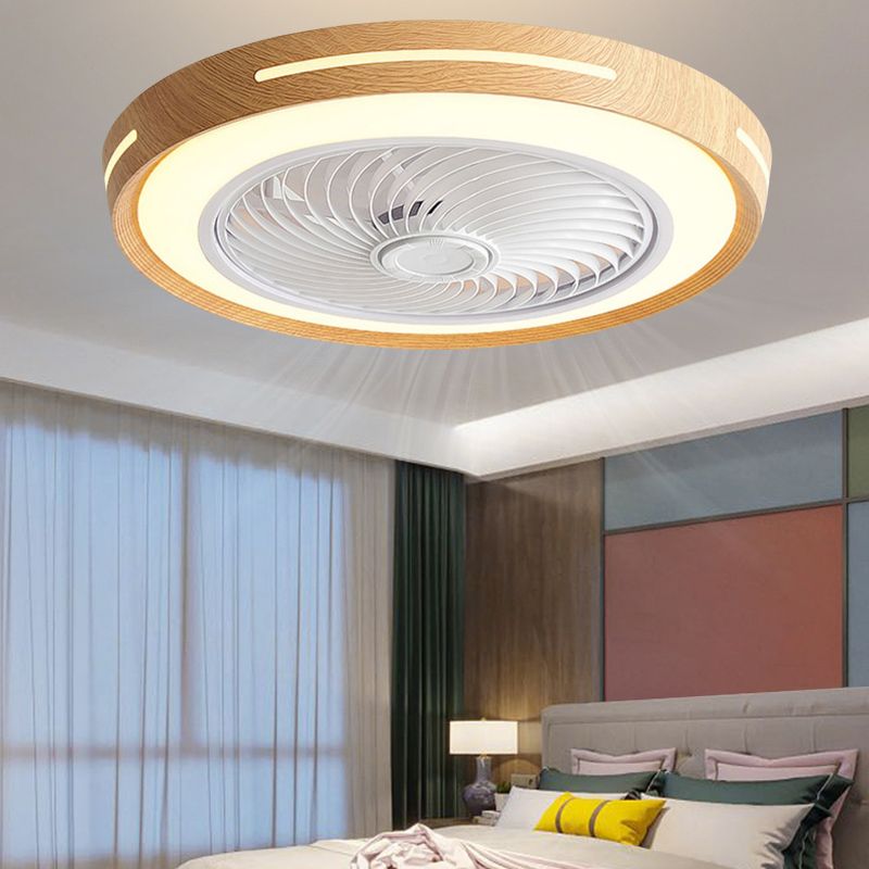 Nordic Style Ceiling Fan Lamp Geometry Ceiling Fan Light with Acrylic Shade for Bedroom