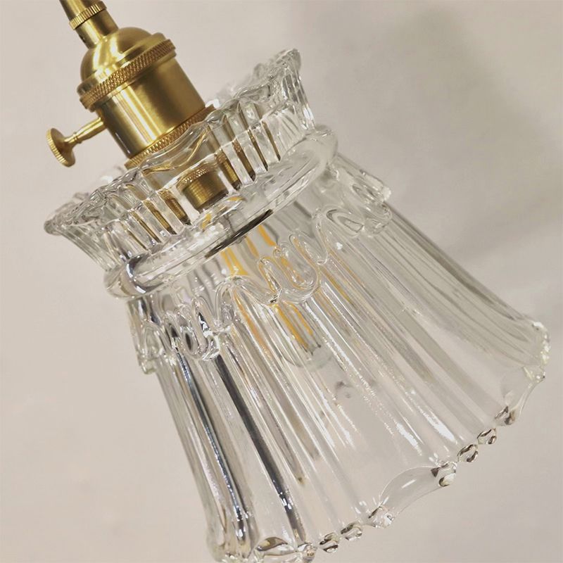 Golden Metal Lighting Glass Shaded Wall Light for Room and Foyer