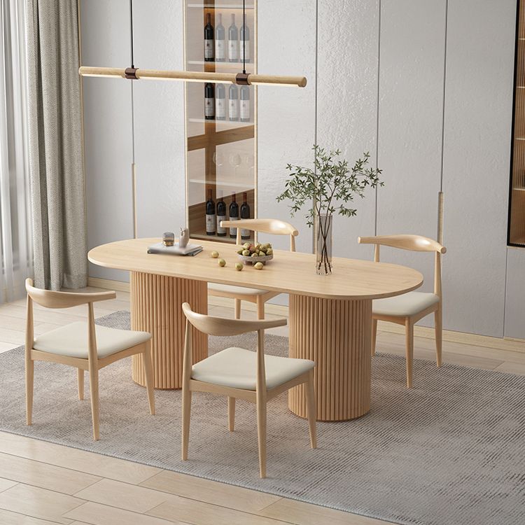 Contemporary Solid Wood Dining Table Set 1/5/7 Pieces Home Dining Room Set