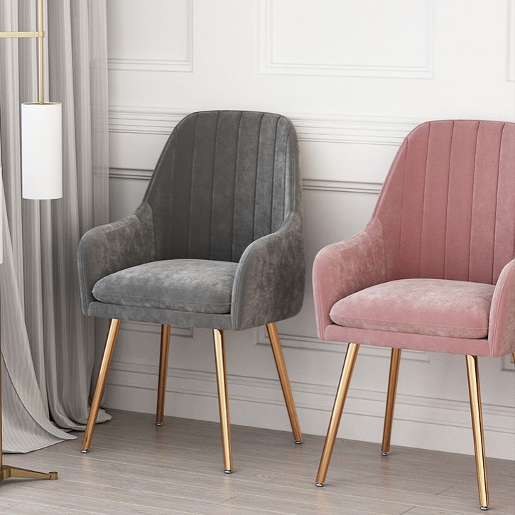 Silla de comedor tapizada escandinava con respaldo sólido, silla individual para el hogar