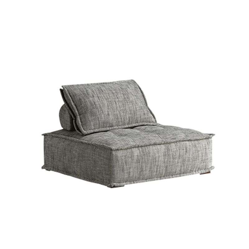 Modern Sofa with Bolster Pillows Armless Settee for Bonus Room