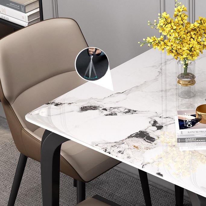 4-foot Stone Furniture Industrial Style Square Dining Table for Indoor