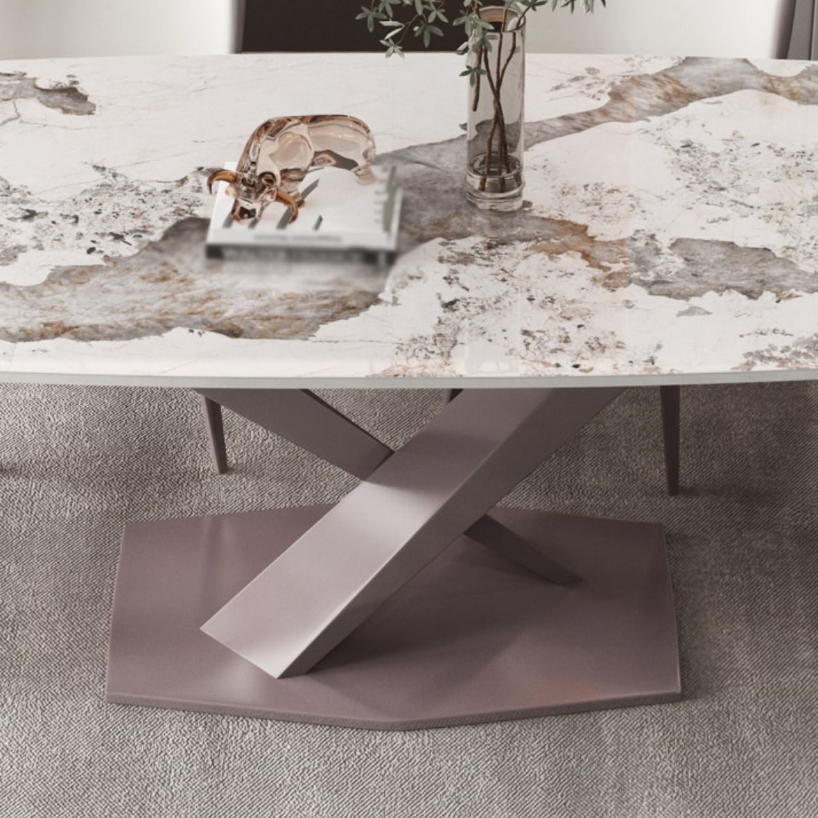 1/2/2/5/6/7 PIÈCES PIÈCES DANS DE CUIE INDOOR Table et chaise fritté