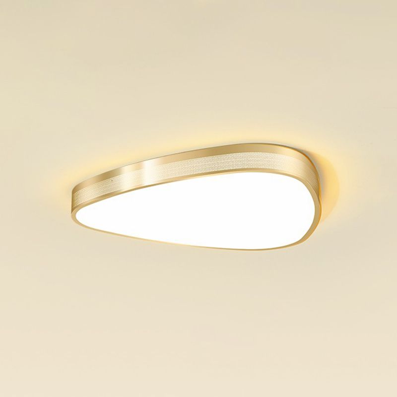 Geometric Shaped Metal Ceiling Flush Light Minimalist LED Flush Mounted Lamp with Mesh Side