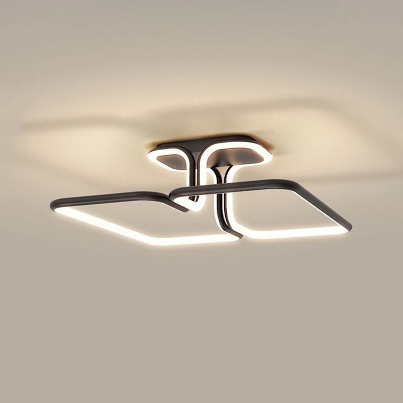 Luz de montaje de montura de color cuadrado de metal 2 2 luces Luz de techo de montaje con rasgo