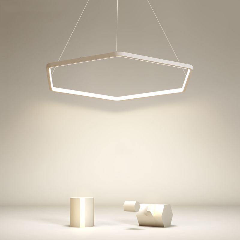 Geometric Hanging Light Kit Simplicity LED Metal Pendant Light Fixture