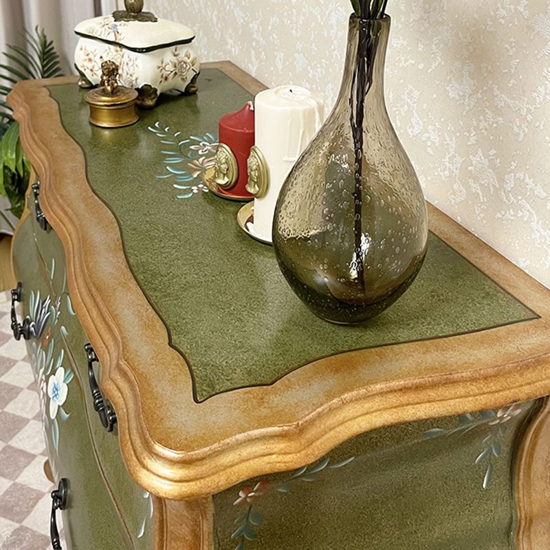 French Country Horizontal Storage Chest with Drawers for Home