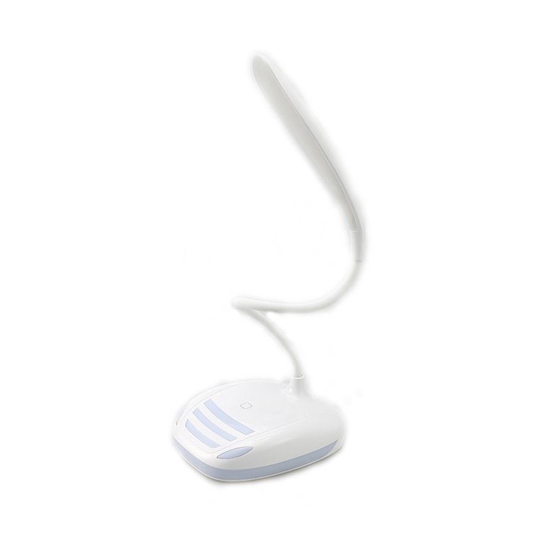 Lampe de bureau LED de tuyau en silicone pour étudier la lumière de lecture sensible au style moderne en blanc